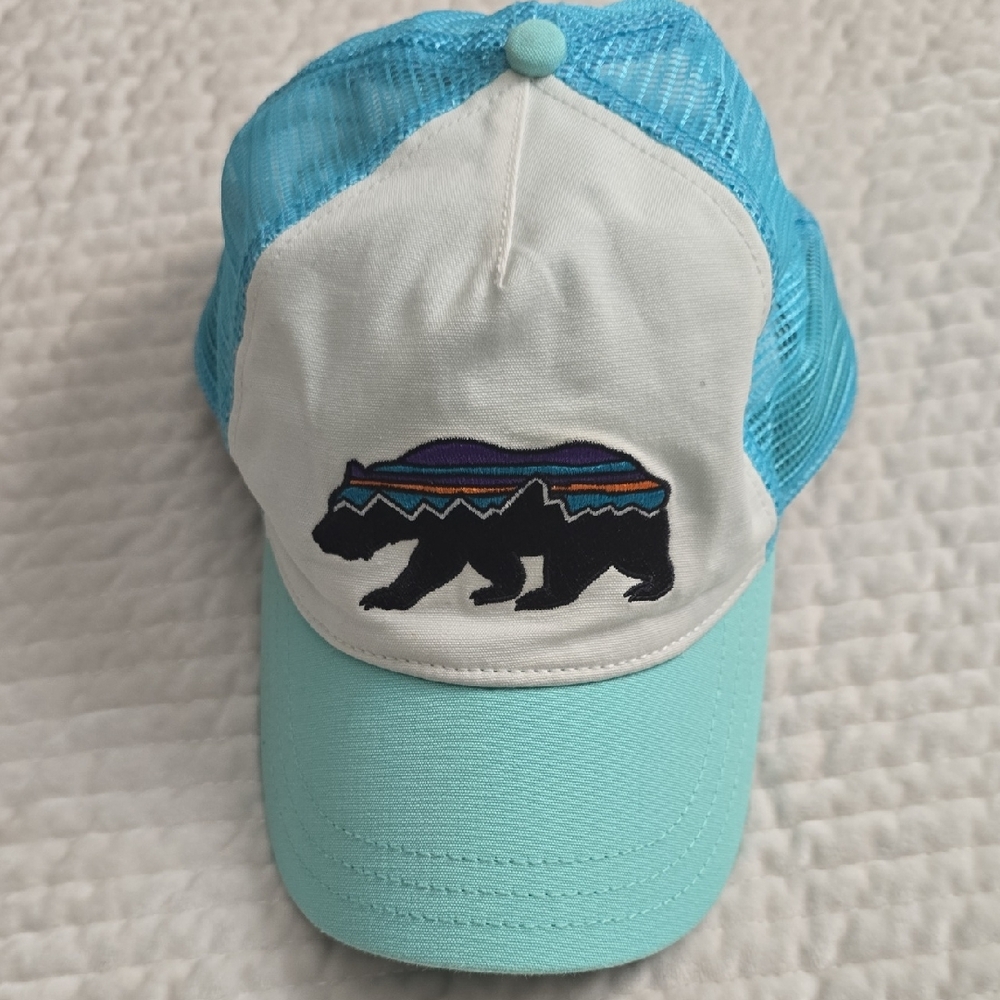 Patagonia Teal and Blue Mesh Trucker Hat
